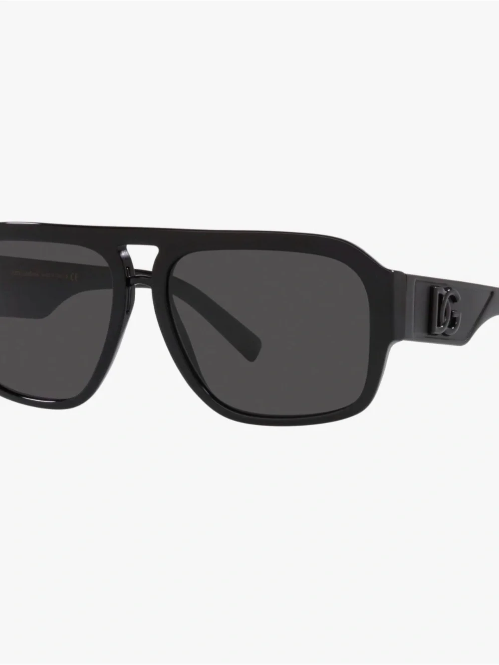NWT D&G Matte Black Square Sunglasses with Dark Lenses